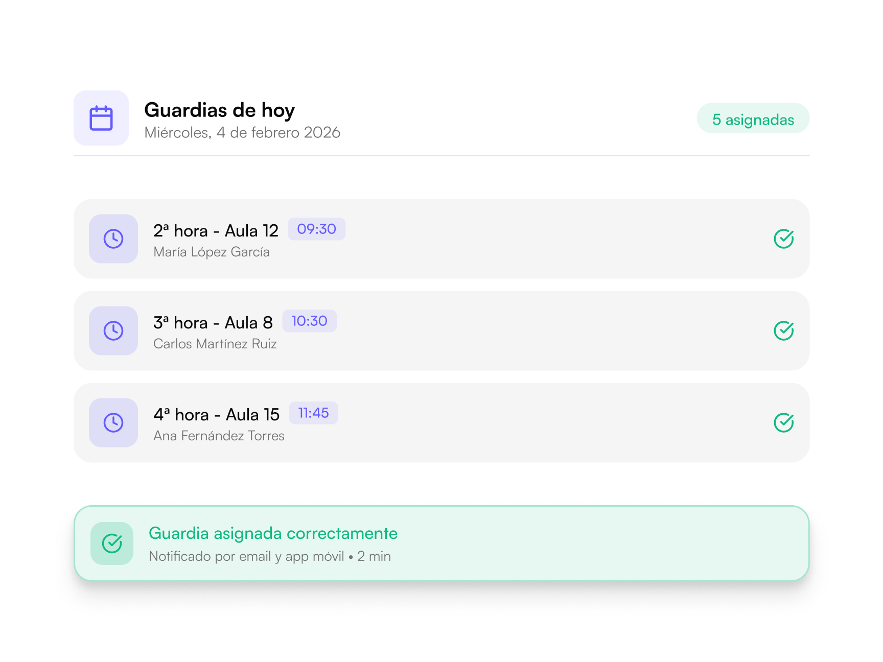 Gestión de Guardias
